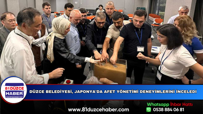 Düzce Belediyesi, Japonya'da Afet Yönetimi Deneyimlerini İnceledi