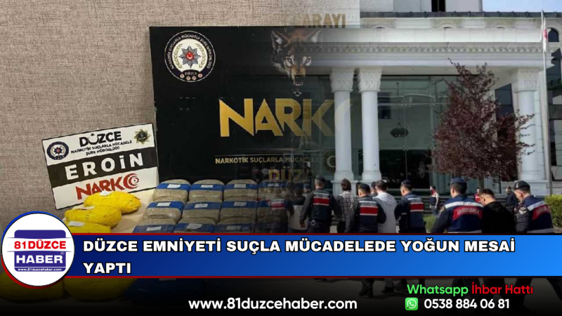 Düzce Emniyeti Suçla Mücadelede Yoğun Mesai Yaptı