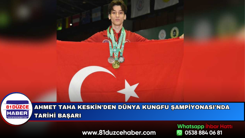 Ahmet Taha Keskin'den Dünya Kungfu Şampiyonası'nda Tarihi Başarı