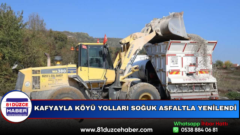 Kafyayla Köyü Yolları Soğuk Asfaltla Yenilendi