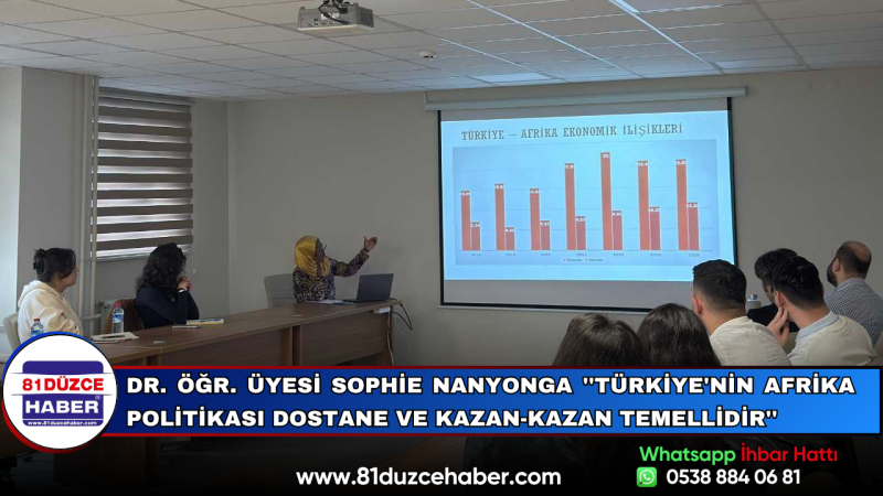 Dr. Öğr. Üyesi Sophie Nanyonga ''Türkiye'nin Afrika Politikası Dostane ve Kazan-Kazan Temellidir''