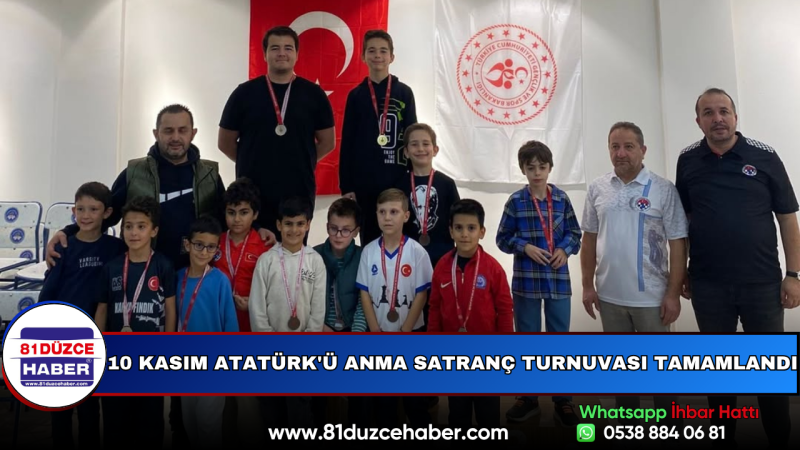 10 Kasım Atatürk'ü Anma Satranç Turnuvası Tamamlandı
