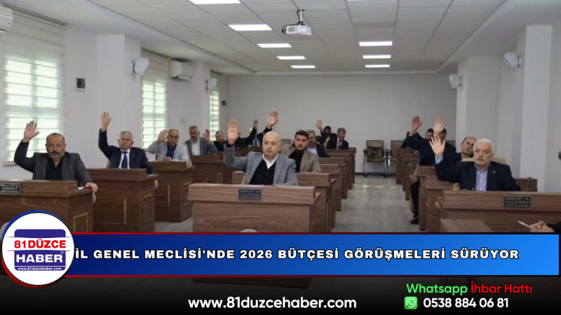 İl Genel Meclisi'nde 2026 Bütçesi Görüşmeleri Sürüyor