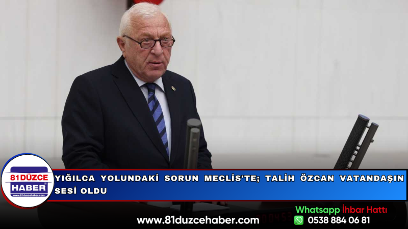 Yığılca Yolundaki Sorun Meclis'te; Talih Özcan Vatandaşın Sesi Oldu