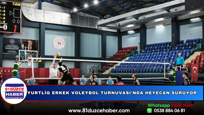 Yurtlig Erkek Voleybol Turnuvası'nda Heyecan Sürüyor