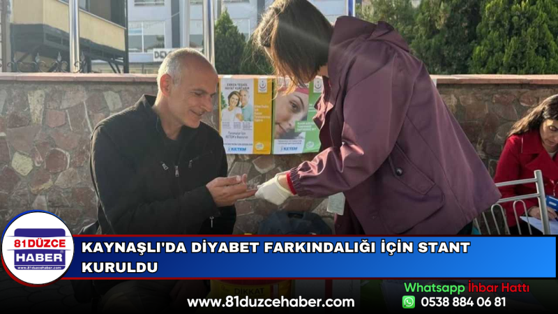 Kaynaşlı'da Diyabet Farkındalığı İçin Stant Kuruldu