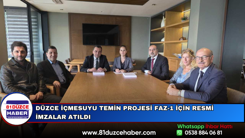 Düzce İçmesuyu Temin Projesi Faz-1 İçin Resmi İmzalar Atıldı