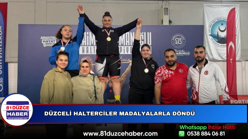 Düzceli Halterciler Madalyalarla Döndü
