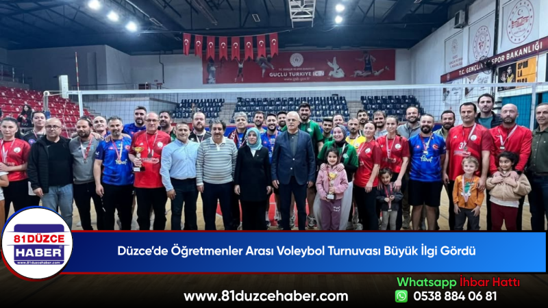 Düzce’de Öğretmenler Arası Voleybol Turnuvası Büyük İlgi Gördü