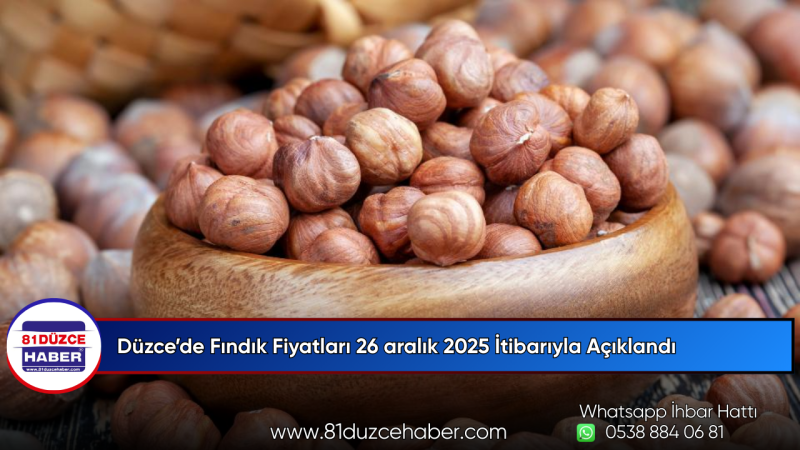 Düzce’de Fındık Fiyatları 26 aralık 2025 İtibarıyla Açıklandı