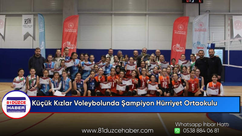 Küçük Kızlar Voleybolunda Şampiyon Hürriyet Ortaokulu