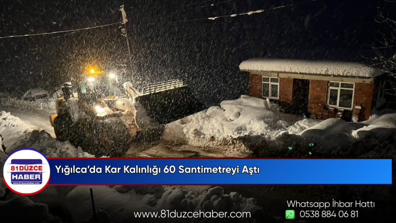 Yığılca’da Kar Kalınlığı 60 Santimetreyi Aştı
