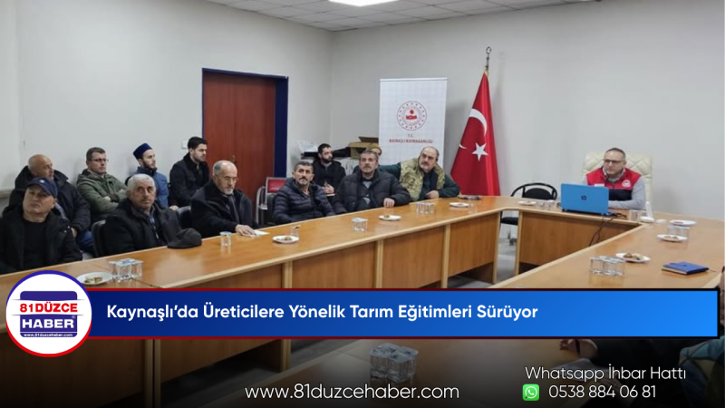 Kaynaşlı’da Üreticilere Yönelik Tarım Eğitimleri Sürüyor