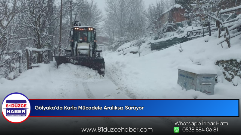 Gölyaka’da Karla Mücadele Aralıksız Sürüyor