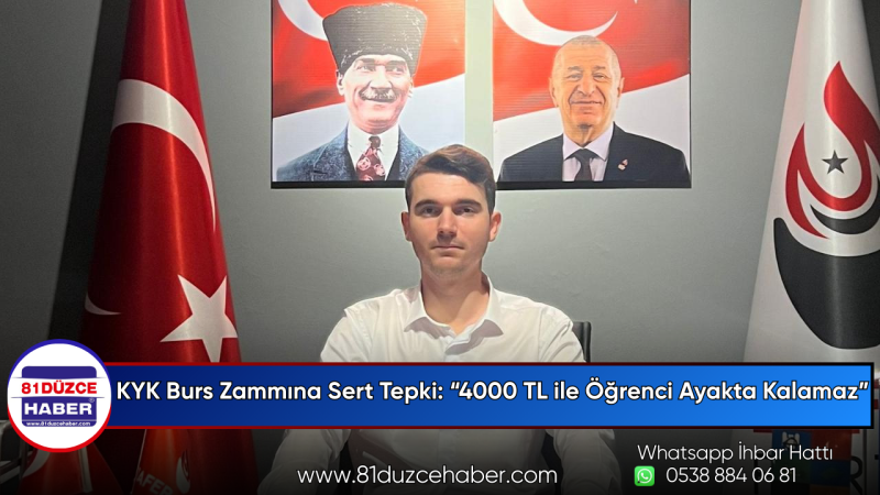 KYK Burs Zammına Sert Tepki: “4000 TL ile Öğrenci Ayakta Kalamaz”
