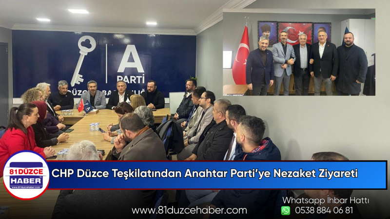 CHP Düzce Teşkilatından Anahtar Parti’ye Nezaket Ziyareti