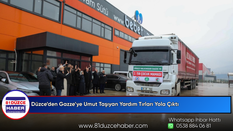 Düzce’den Gazze’ye Umut Taşıyan Yardım Tırları Yola Çıktı