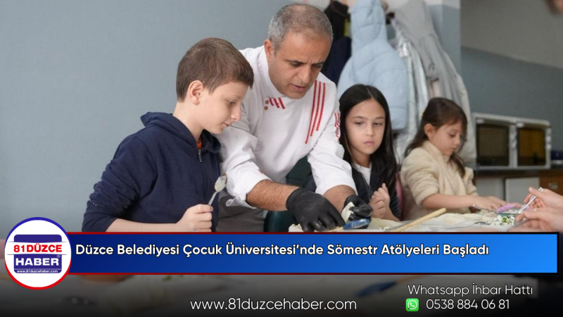 Düzce Belediyesi Çocuk Üniversitesi’nde Sömestr Atölyeleri Başladı