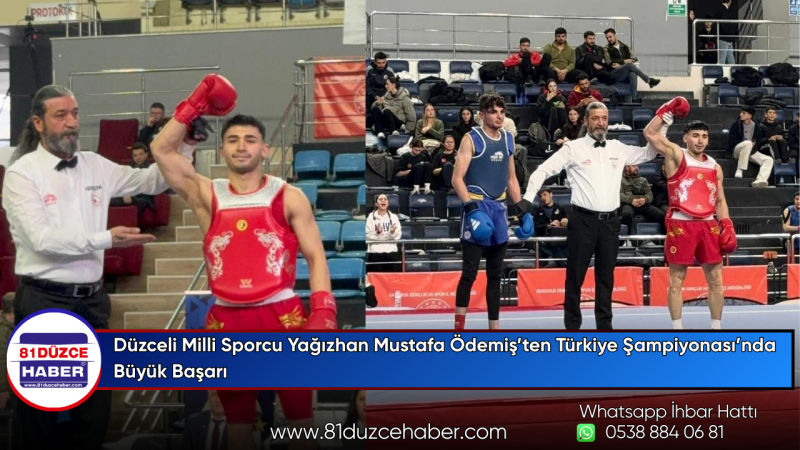 Düzceli Milli Sporcu Yağızhan Mustafa Ödemiş’ten Türkiye Şampiyonası’nda Büyük Başarı