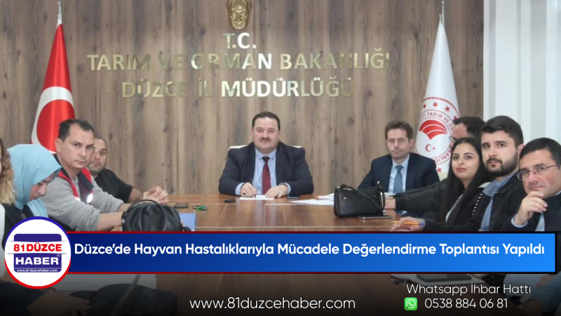 Düzce’de Hayvan Hastalıklarıyla Mücadele Değerlendirme Toplantısı Yapıldı