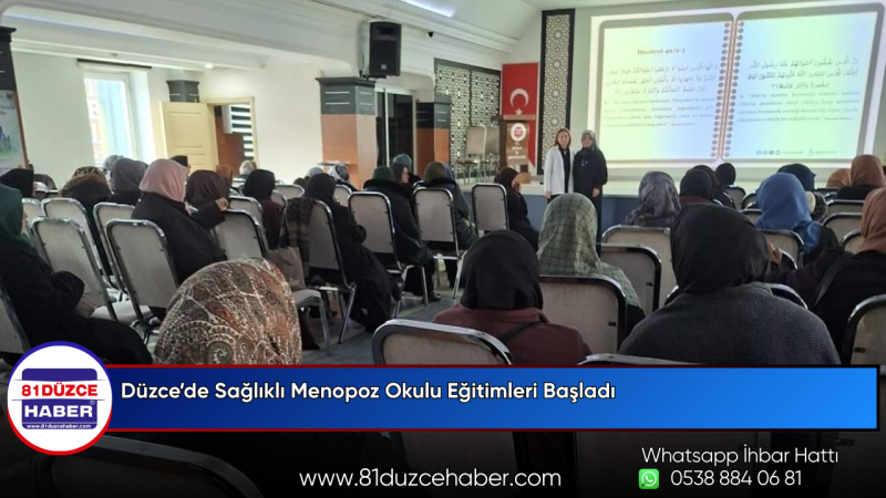 Düzce’de Sağlıklı Menopoz Okulu Eğitimleri Başladı