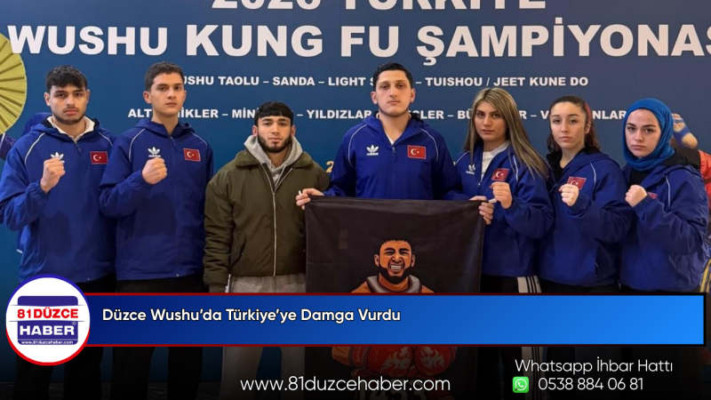Düzce Wushu’da Türkiye’ye Damga Vurdu