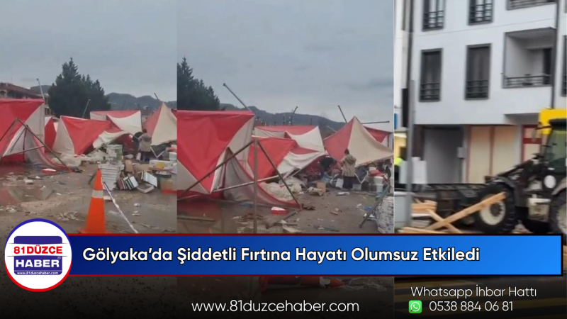 Gölyaka’da Şiddetli Fırtına Hayatı Olumsuz Etkiledi