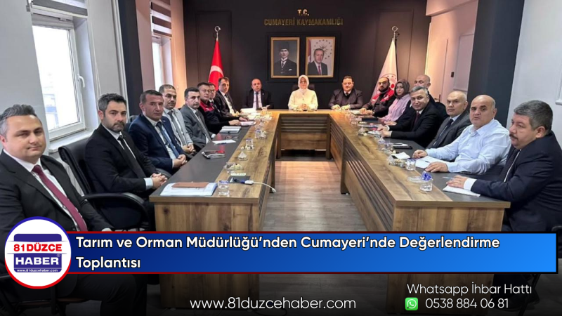 Tarım ve Orman Müdürlüğü’nden Cumayeri’nde Değerlendirme Toplantısı
