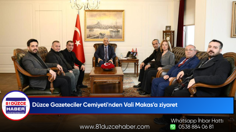 Düzce Gazeteciler Cemiyeti'nden Vali Makas’a ziyaret