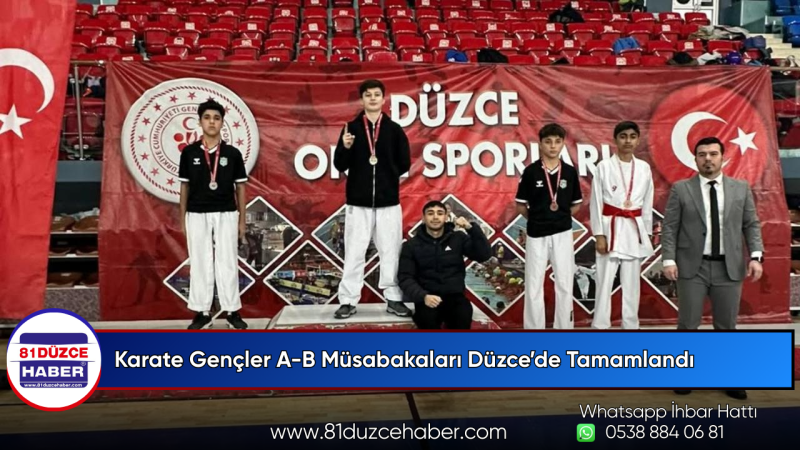 Karate Gençler A-B Müsabakaları Düzce’de Tamamlandı