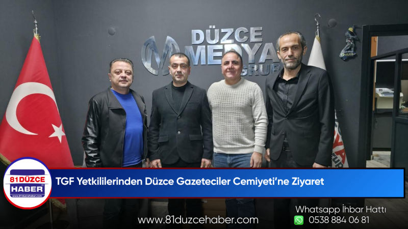 TGF Yetkililerinden Düzce Gazeteciler Cemiyeti’ne Ziyaret