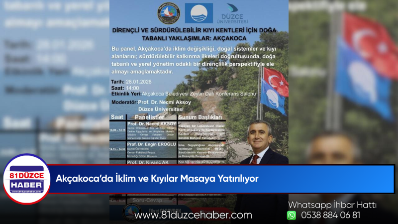 Akçakoca’da İklim ve Kıyılar Masaya Yatırılıyor