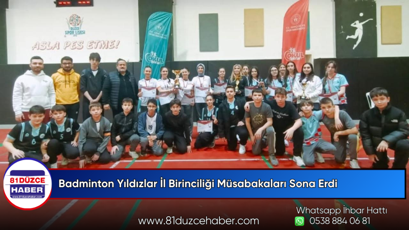 Badminton Yıldızlar İl Birinciliği Müsabakaları Sona Erdi