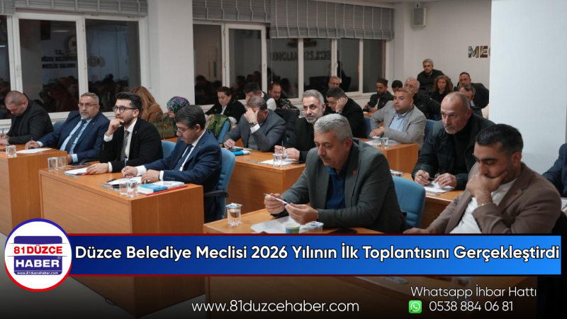 Düzce Belediye Meclisi 2026 Yılının İlk Toplantısını Gerçekleştirdi