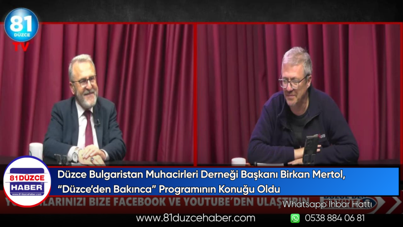 Birkan Mertol, “Düzce’den Bakınca” programına konuk oldu.