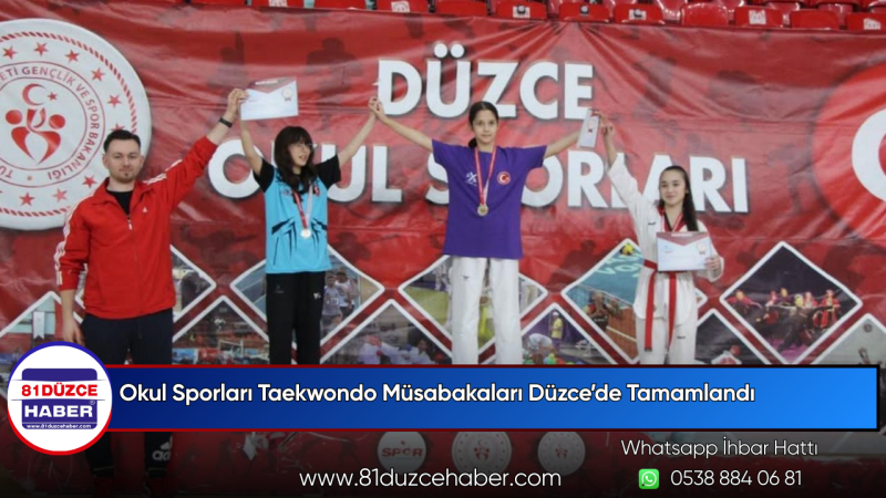 Okul Sporları Taekwondo Müsabakaları Düzce’de Tamamlandı