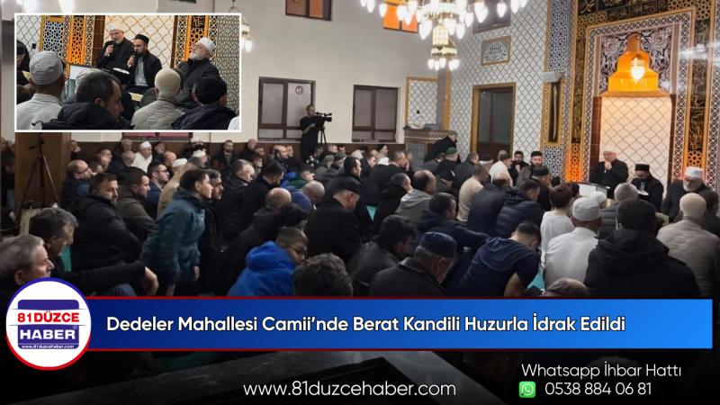 Dedeler Mahallesi Camii’nde Berat Kandili Huzurla İdrak Edildi