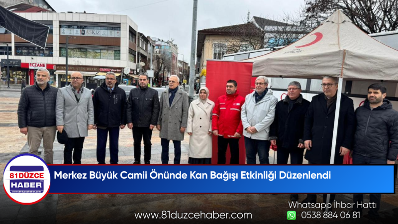 Merkez Büyük Camii Önünde Kan Bağışı Etkinliği Düzenlendi