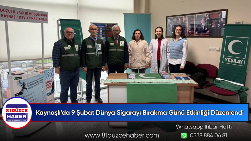 Kaynaşlı’da 9 Şubat Dünya Sigarayı Bırakma Günü Etkinliği Düzenlendi