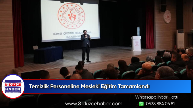 Temizlik Personeline Mesleki Eğitim Tamamlandı