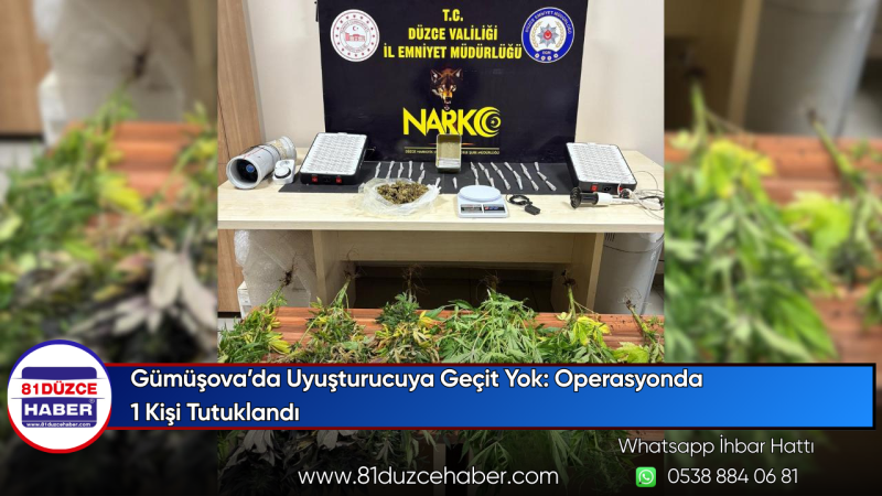 Gümüşova’da Uyuşturucuya Geçit Yok: Operasyonda 1 Kişi Tutuklandı