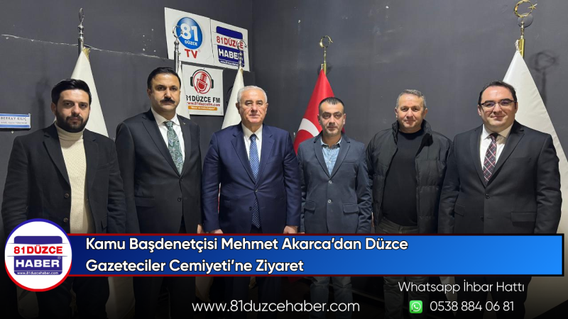 Kamu Başdenetçisi Mehmet Akarca’dan Düzce Gazeteciler Cemiyeti’ne Ziyaret