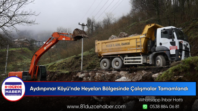 Aydınpınar Köyü’nde Heyelan Bölgesinde Çalışmalar Tamamlandı