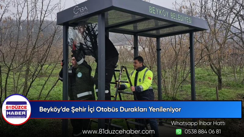 Beyköy’de Şehir İçi Otobüs Durakları Yenileniyor