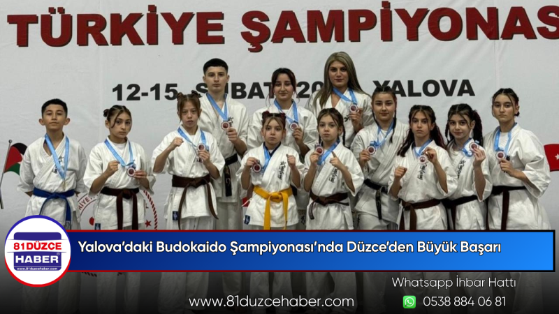 Yalova’daki Budokaido Şampiyonası’nda Düzce’den Büyük Başarı