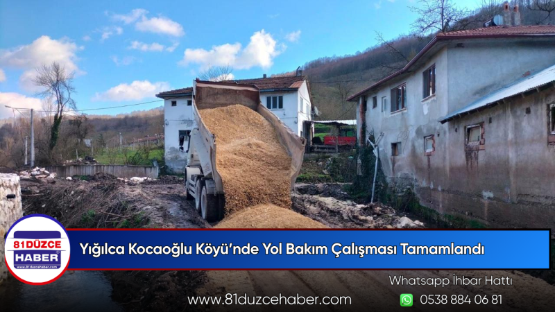 Yığılca Kocaoğlu Köyü’nde Yol Bakım Çalışması Tamamlandı