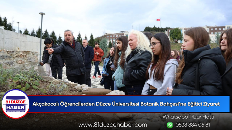 Akçakocalı Öğrencilerden Düzce Üniversitesi Botanik Bahçesi’ne Eğitici Ziyaret