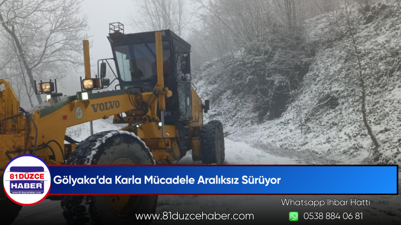 Gölyaka’da Karla Mücadele Aralıksız Sürüyor