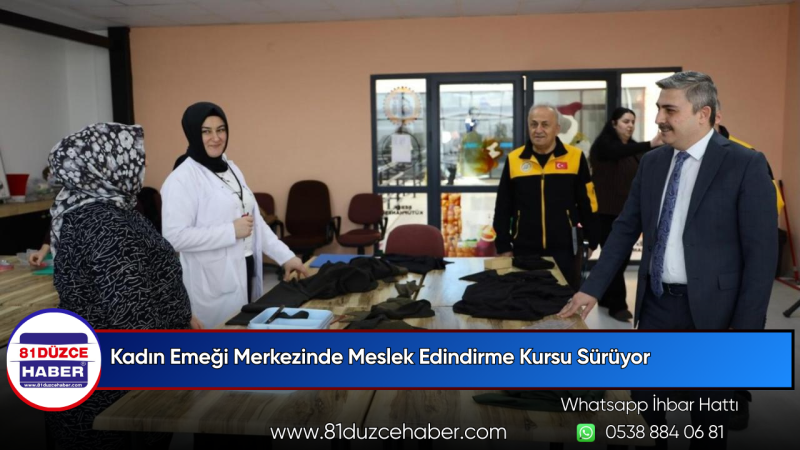 Kadın Emeği Merkezinde Meslek Edindirme Kursu Sürüyor