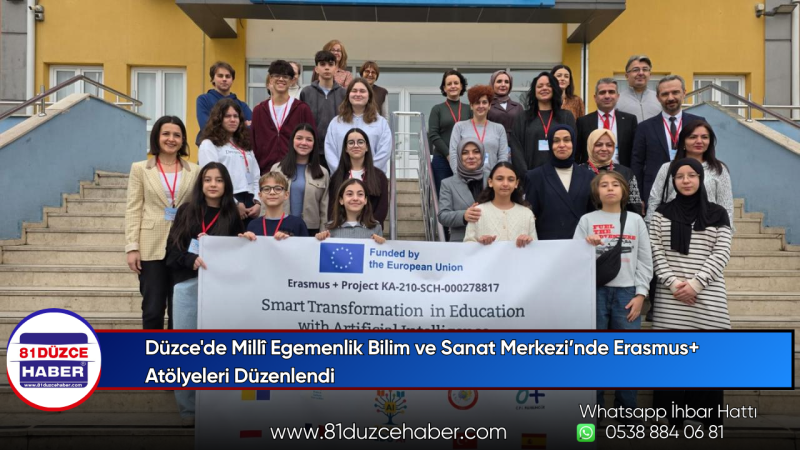 Düzce'de Millî Egemenlik Bilim ve Sanat Merkezi’nde Erasmus+ Atölyeleri Düzenlendi